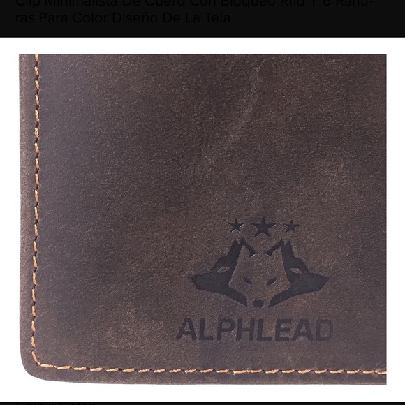 Dark Brown Leather Money Clip - Picture 2 of 5